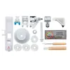 A collection of sewing machine accessories laid out on a white background. Produktbild-Vorschau