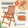 CASARIA® 2er Set Gartenstuhl Balkonstuhl Holz Produktbild-Vorschau 3