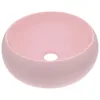 vidaXL Luksusowa okrągła umywalka różowa matowa 40x15 cm Podgląd zdjęcia produktu 1