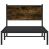 Metallbett ohne Matratze Räuchereiche 107x203 cm Produktbild-Vorschau 4