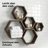 IvoQ Hexagon Wandregale 5er Set - Holz - Rustikales Braun - Produktbild-Vorschau 6
