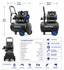 2 PS Geräuscharmer Ölfreier Luft- Kompressor mit 24L Kessel Produktbild-Vorschau 3