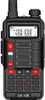 A black UHF radio with a digital display and keypad. Podgląd zdjęcia produktu
