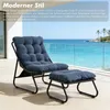 Fauteuil de détente LVHOM avec repose-pieds, fauteuil de Voir les images du produit 6