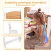 COSTWAY Kindertafel met 2 stoelen, 4 vakken, 6 opbergmanden Productafbeelding-voorbeeld 8