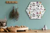 Uhr hexagonal 40 cm Glas Geräuschlos weiße Zeiger - Kaffee Produktbild-Vorschau 2