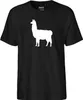Huuraa Herren T-Shirt Lama Silhouette M Black Bio Baumwolle Produktbild-Vorschau 2