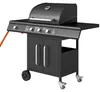 Outsunny Gasgrill 12,2 KW 3+1 Brenner BBQ Grillwagen aus Produktbild-Vorschau 1