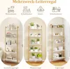 A collage of three different shelf arrangements showcasing the versatility of a ladder shelf. Produktbild-Vorschau