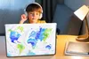MuchoWow® Laptop Aufkleber Sticker Cover Weltkarte - Produktbild-Vorschau 3