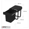 Ekotech AS15S Aladin poubelle encastrable noire 15 l 40 cm Voir les images du produit 3