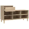 vidaXL Portascarpe in rovere Sonoma 102x36x60 cm Materiale Anteprima dell’immagine prodotto 5