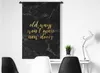 MuchoWow® Wandteppich Wandbehang Zitat - Tür - Gold - Produktbild-Vorschau 4
