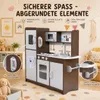 Drevená kuchynka na hranie Baby Vivo - Toni v hnedej farbe Náhľad obrázku produktu 5