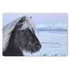 MuchoWow® Schreibtischunterlage Pferd - Schnee - Island Produktbild-Vorschau 1