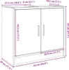 vidaXL Waschbeckenunterschrank Weiß 63x29x55 cm Produktbild-Vorschau 8
