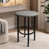 BEGRYF 2er Set Hocker 35x35x48 cm Grau Kunstleder Produktbild-Vorschau 6