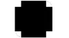 A black cross-shaped object with four protruding rectangles, on a white background. Anteprima dell’immagine prodotto