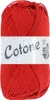 A ball of red yarn with a label. Produktbild-Vorschau