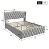 INONEFT Polsterbett 140x190cm, Boxspringbett, Bettgestell Produktbild-Vorschau 2