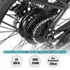 HILAND Lasten E-Bike Damen Herren 20 Zoll Fat Tire, Produktbild-Vorschau 4
