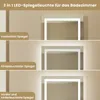 LED Badezimmerspiegel 100x60cm Rechteckig,3 Lichtfarben Produktbild-Vorschau 4