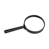 A black-handled magnifying glass with a black rim around the lens is shown against a white background. Podgląd zdjęcia produktu