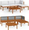 vidaXL 5-tlg. Garten-Lounge-Set mit Kissen Cremefarbenes Produktbild-Vorschau 1