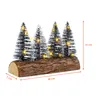 Abeti a LED con base a tronco d'albero - circa 20 x 6,5 x Anteprima dell’immagine prodotto 2