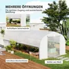 Serra Outsunny 6 x 3 x 2 m in plastica con 8 finestre, Anteprima dell’immagine prodotto 4