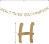 Oblique Unique Herzlichen Glückwunsch Girlande gold Banner Produktbild-Vorschau 2