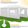 ISOISL Pavillon 3 x 6 m Weiß Partyzelt Gartenpavillon mit Produktbild-Vorschau 5