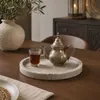 Rundes Dekotablett Orbit in Beige Produktbild-Vorschau 2