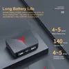 A close-up marketing image of a black wireless earbud charging case with red accents and a digital display. Náhľad obrázku produktu