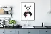 MuchoWow® Gerahmtes Poster Panda - Geweih - Halstuch - Herz Produktbild-Vorschau 4