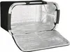 An open, empty, insulated shopping basket with a silver interior and black exterior. Anteprima dell’immagine prodotto
