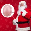 Santa Claus dressed in his traditional red suit, with a pink belly accessory highlighted in a circular inset. Produktbild-Vorschau