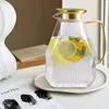 Ecooe Glaskaraffe 1.8L Wasserkaraffe Edelstahl Deckel Produktbild-Vorschau 6
