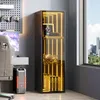 Skleněná vitrína Merax s LED osvětlením, úložná skříňka s Náhled obrázku produktu 3