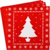 Sovie HOME Weihnachtsserviette White Tree in Rot aus Produktbild-Vorschau 5