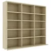 vidaXL Półka na płyty CD dąb sonoma 100x23x89,5 cm materiał Podgląd zdjęcia produktu 1