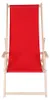 Sonnenliege Armlehne Rot Strand Campingstuhl Holz klappbar Produktbild-Vorschau 2