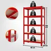 MONZANA® Schwerlastregal 180x90x40cm 875kg rot 5 Produktbild-Vorschau 3