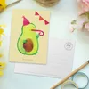 Mr. & Mrs. Panda Postkarte Avocado Party - Gelb Pastell - Produktbild-Vorschau 3