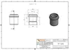 Technical drawing and 3D render of a pipe fitting. Anteprima dell’immagine prodotto