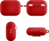 Four views of a red silicone case for Apple AirPods Pro 2. Produktbild-Vorschau