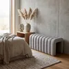 Sitzbank Sundo grau gepolstert 95x40x42 cm mit dekorativer Produktbild-Vorschau 20
