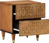 vidaXL Nachttische 2 Stk. 40x33x46 cm Massivholz Mango Produktbild-Vorschau 2