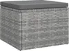 3-Sitzer-Gartensofa mit Dach und Fußhocker Grau Poly Rattan Produktbild-Vorschau 9