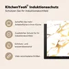 KitchenYeah© Herdabdeckplatte Marmor - Weiß - Gold - Luxus Produktbild-Vorschau 6